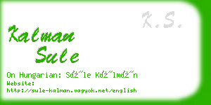 kalman sule business card